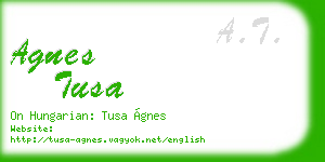 agnes tusa business card