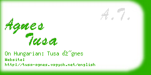 agnes tusa business card